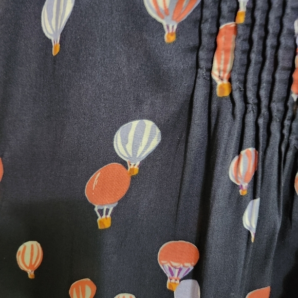 MAEVE BY ANTHROPOLOGIE SLEEVELESS NOVELTY PRINT  HOT AIR BALLOON BLOUSE SIZE XS - Picture 7 of 10